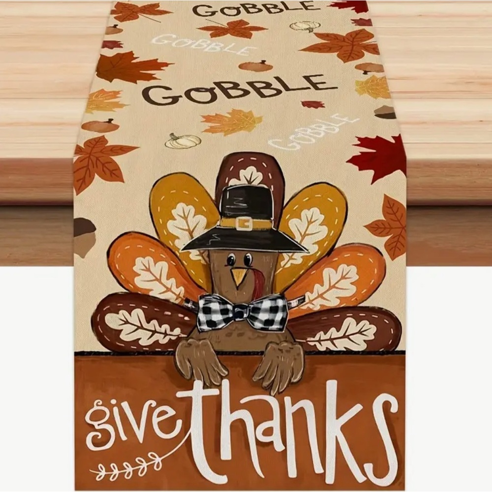 Thanksgiving Turkey Table Runner 13 x 48